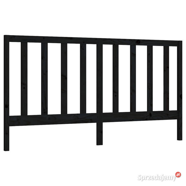 Wezgłowie łóżka czarne 206x4x100 lite drewno sprzedam