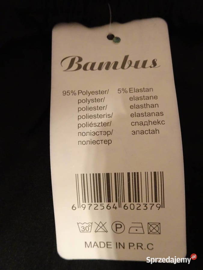 czarne legginsy Bambus rozmiar SM czarny Warszawa
