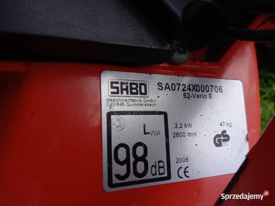 Kosiarka spalinowa Sabo 52 Vario Kosz Napęd Kosiarki spalinowe Łańcut