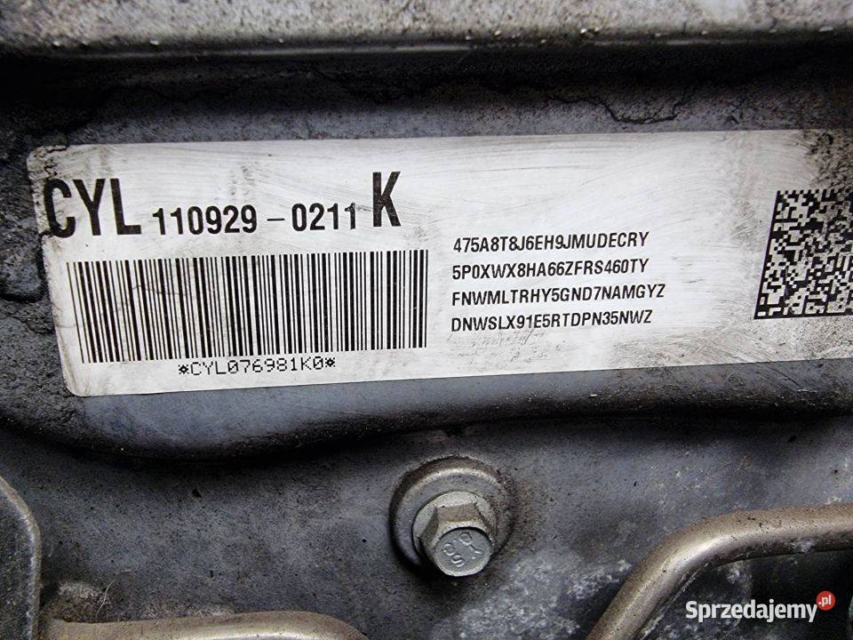 SILNIK KOMPLETNY CHEVROLET CRUZE Z20D1 Pozostałe Lipno
