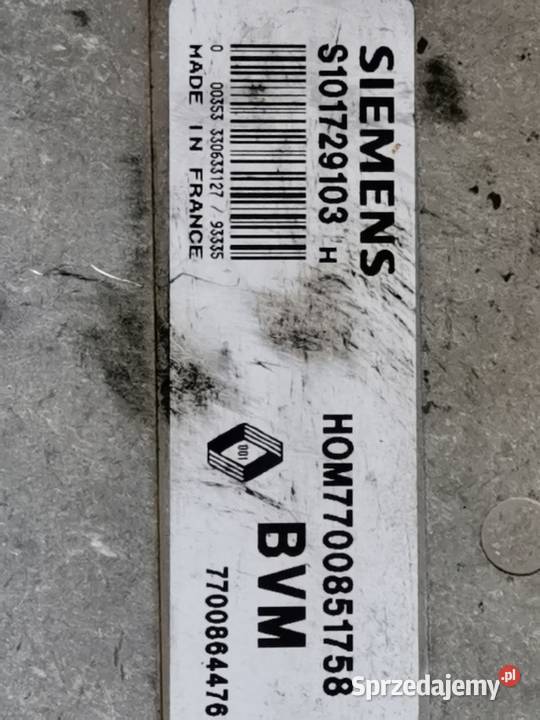 CLIO II 12 KOMPUTER STEROWNIK S101729103H Układ elektryczny Margonin
