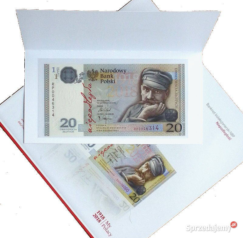 2 x Banknot 10 Piłsudski Niepodległość 63471 Sosnowiec