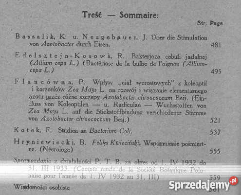 ACTA SOCIETATIS BOTANICORUM POLONIAE VOL X 4 Warszawa sprzedam