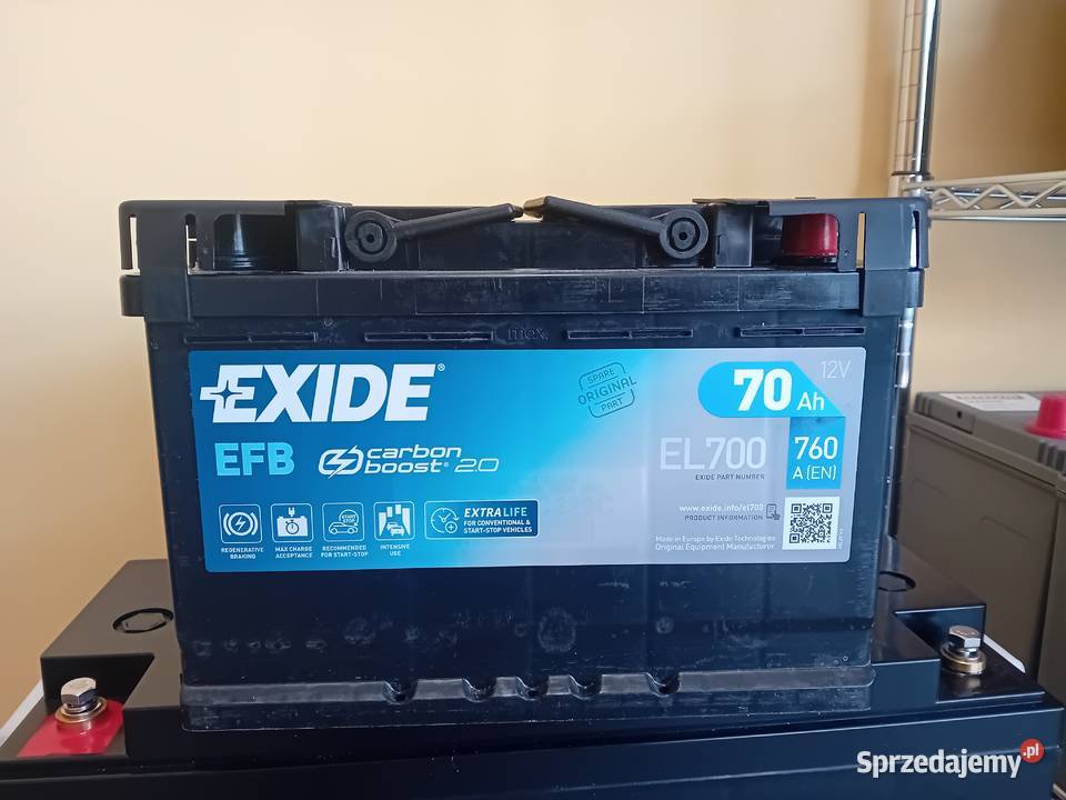 Exide EFB STARTSTOP 70Ah 760A Prawy Plus osobowe Szczecin