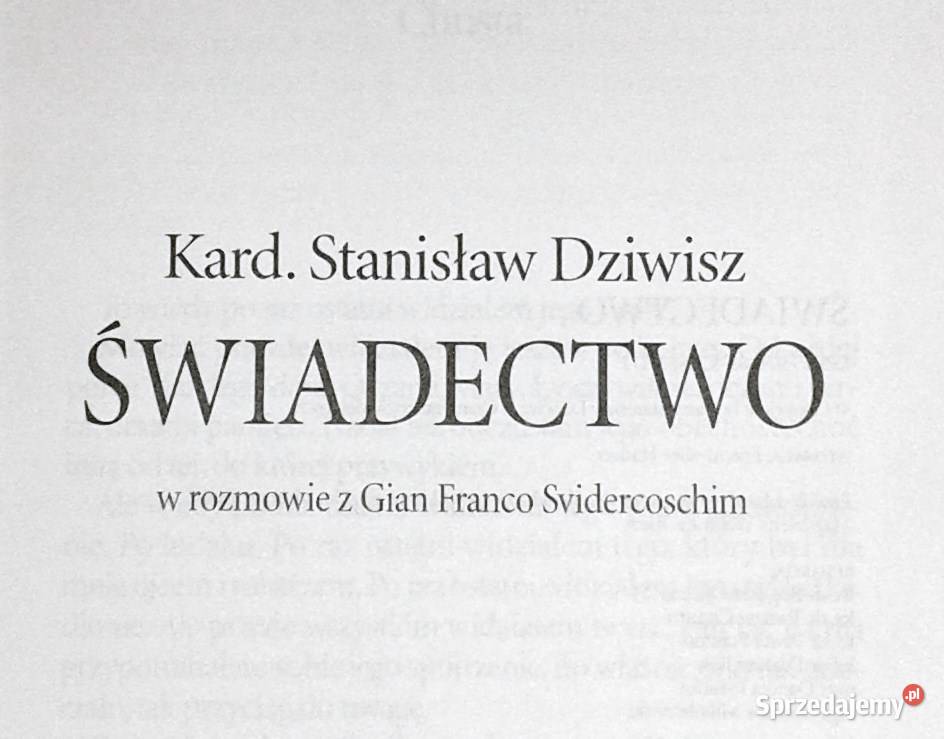 Świadectwo Stanisław Dziwisz lubelskie Chełm