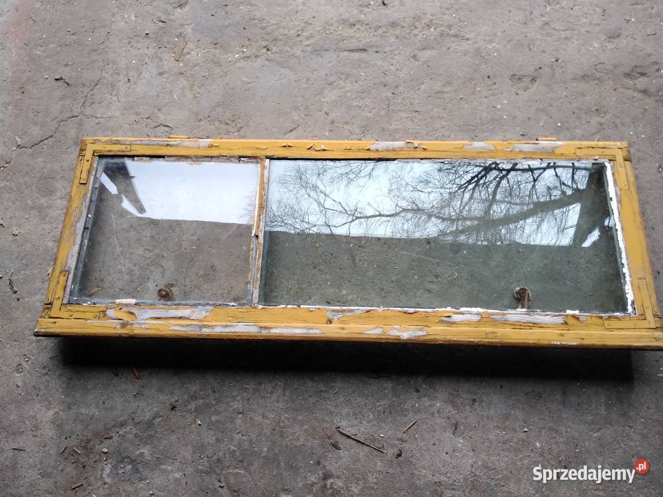 Stara drewniana podwójna rama okienna ramka okno Dąbrowa Górnicza