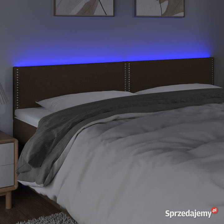 Zagłówek do łóżka z LED ciemnobrązowy 200x5x7888 Warszawa sprzedam