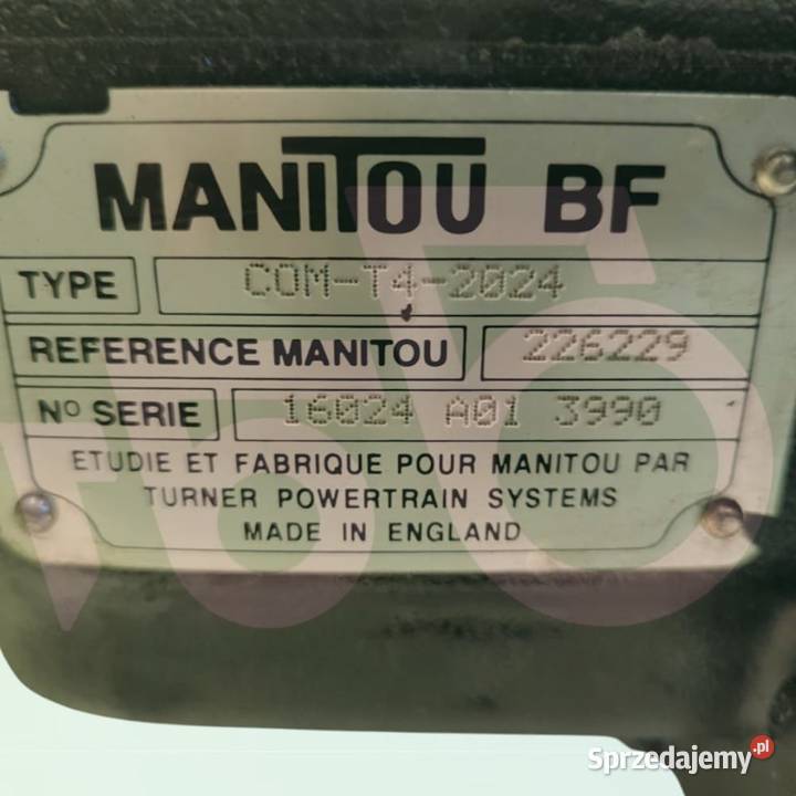 Przekładnia COMT42024 226229 Manitou MT 1033 wielkopolskie Wilkowo sprzedam