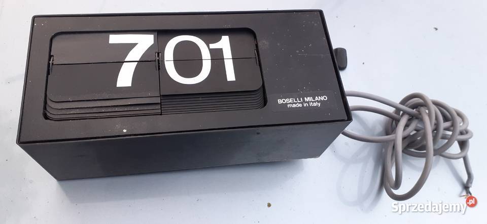 Retro zegar 230V planszowy Boselli Milano kujawsko-pomorskie Tuszkowo