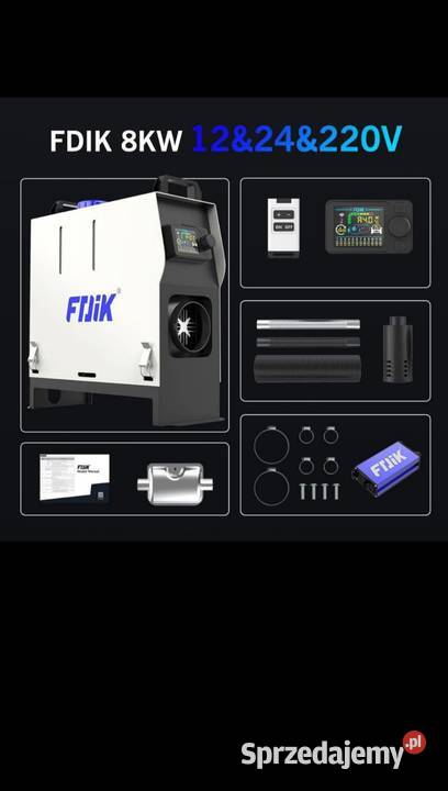 Nagrzewnica Webasto 8kw 12230v z zasilaczem Gbiska