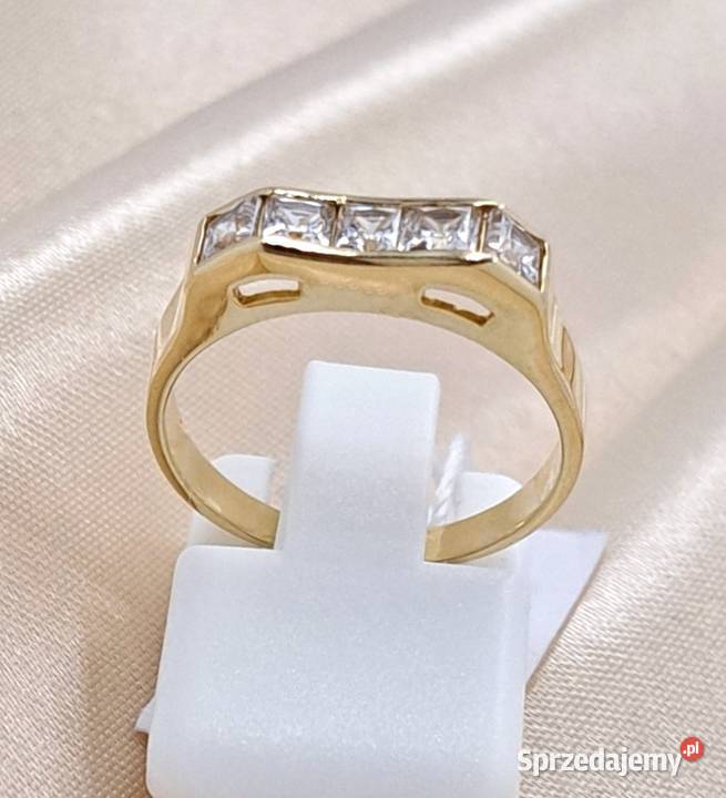 Pierścionek r14 Złoty pr585 Sygnetowy z Poznań