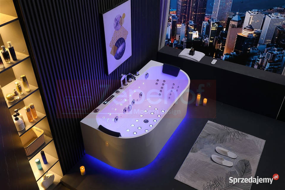 Wanna z hydromasażem EBX802 prostokątna Grabówka