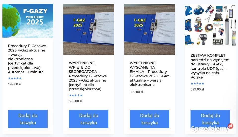 Procedury FGazowe 2025 aktualne wersja Nowy Sącz