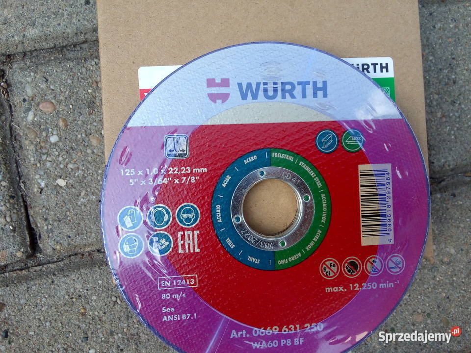 Tarcze do metalu 125x10 WURTH Częstochowa