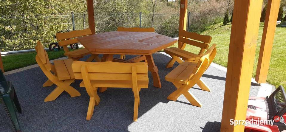 Meble ogrodowe komplet sześciokątny duży Bydgoszcz