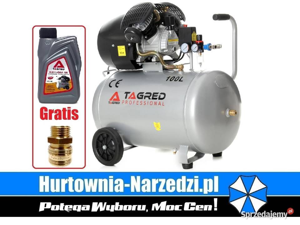 Kompresor Olejowy V2 100L sprężarka dwutłokowa Nowe