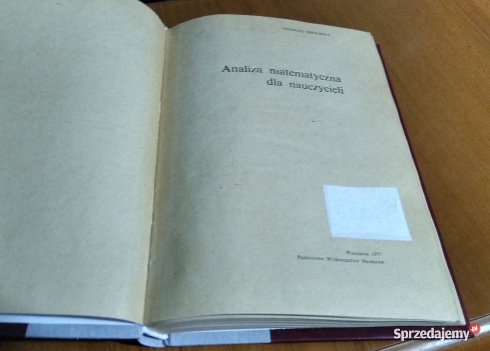 Analiza matematyczna nauczycieli Andrzej Gdańsk