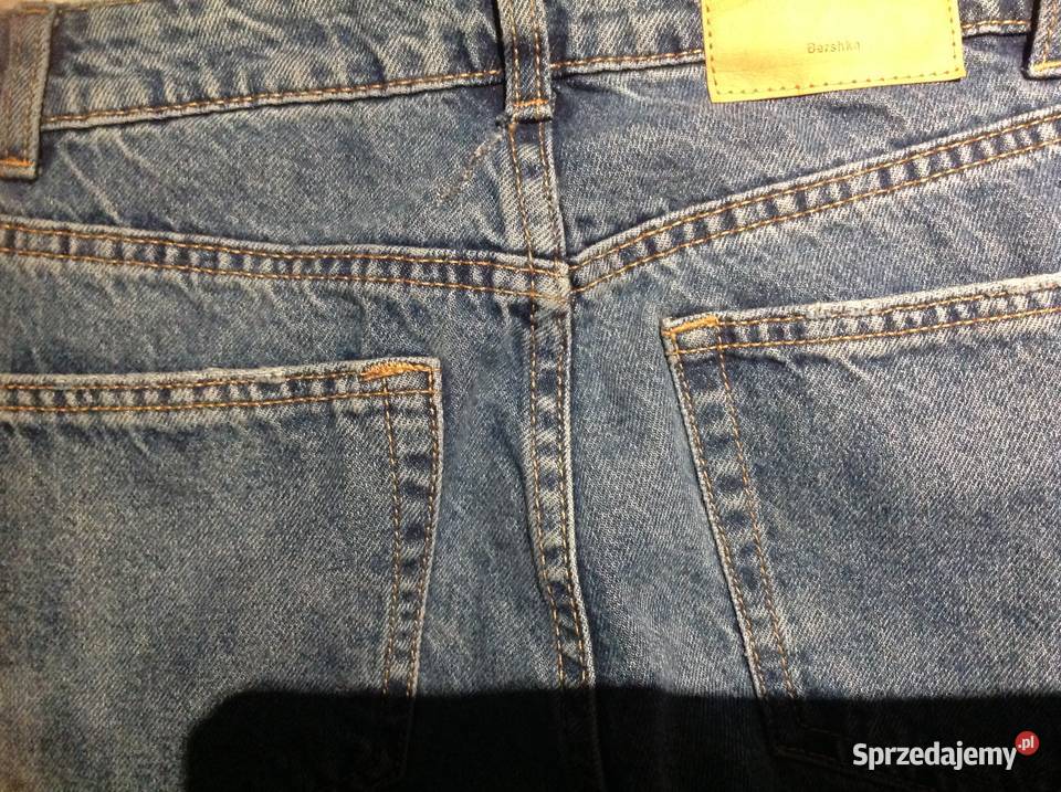 Spodnie Jeans Damskie BERSHKA S MOM Dziury lubuskie