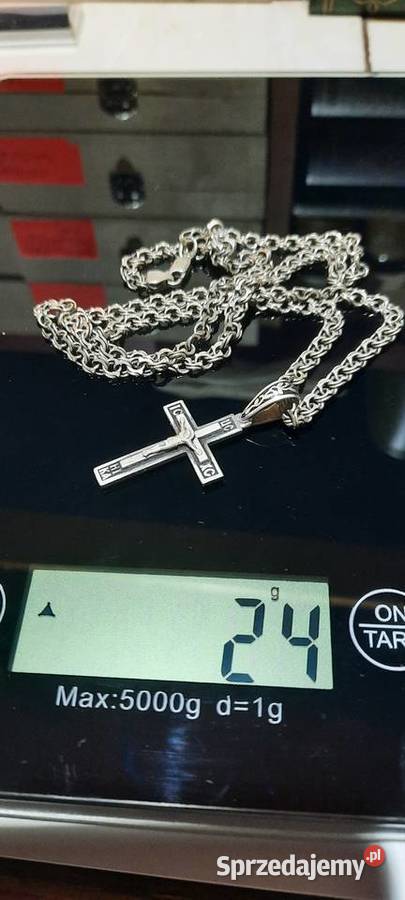 Krzyżyk na łańcuszku srebro k XX w Ukraina K95 mazowieckie Warszawa