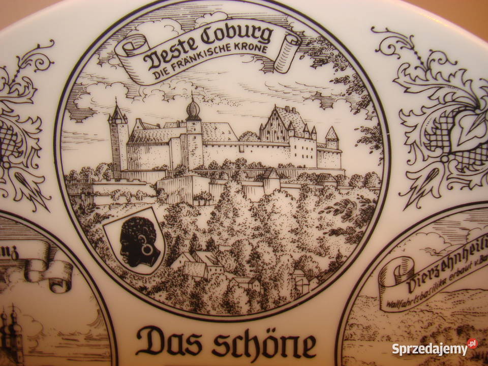 Piękna Frankonia porcelanowy talerz GVD Bavaria