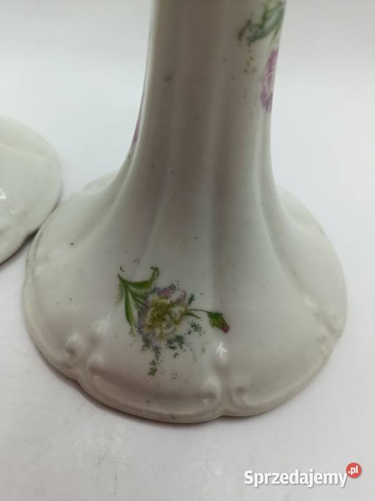 Dwa świeczniki wysokie Francja goździki Dom i Ogród Zamość