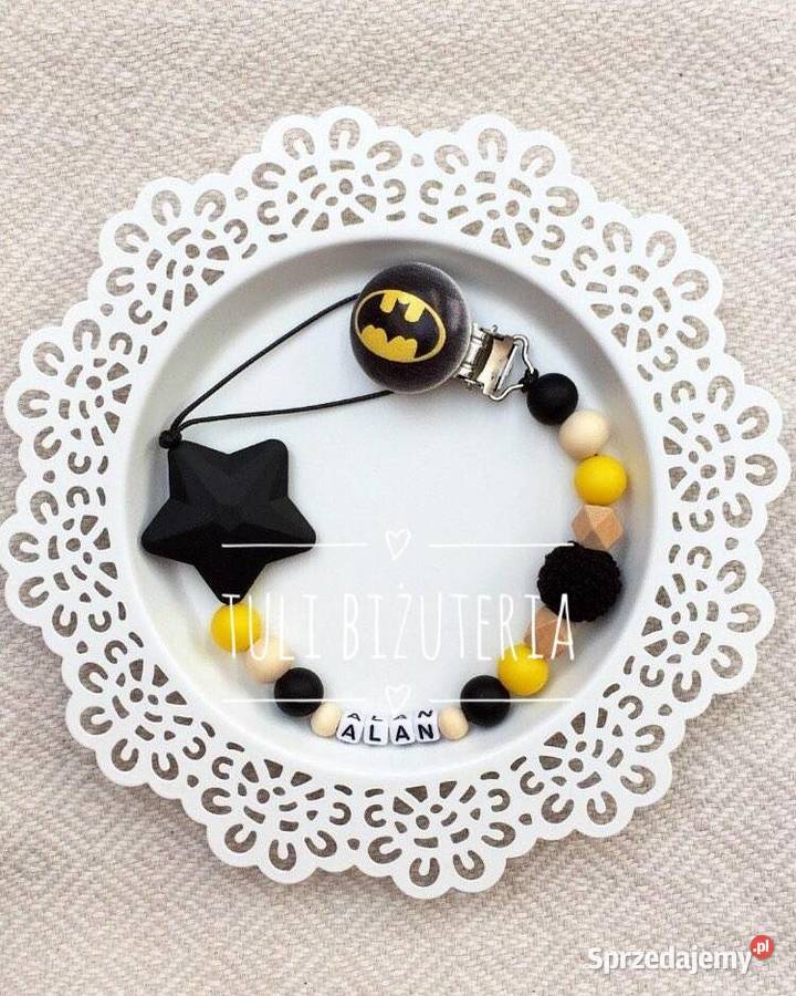 Zawieszka do smoczka z imieniem dziecka Batman zachodniopomorskie Szczecin