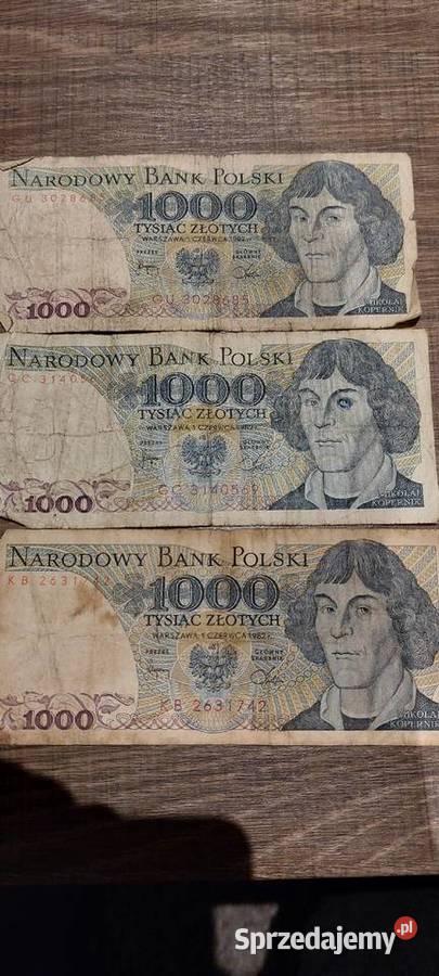 Sprzedam banknoty 1000zl