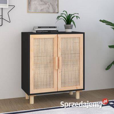Komoda czarna 60x30x70 lita sosna i naturalny Warszawa