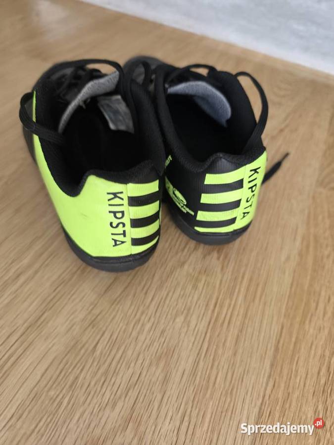 Buty piłkarskie korki Kipsta 100 czarnoneonowe 22cm Bełchatów