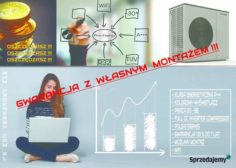 Pompa ciepła Pro Energy Monoblok 84KW EVI dolnośląskie Wrocław