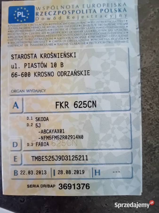 Skoda Fabia 16 TDi lift salon Polska Rok produkcji 2013 Tczew