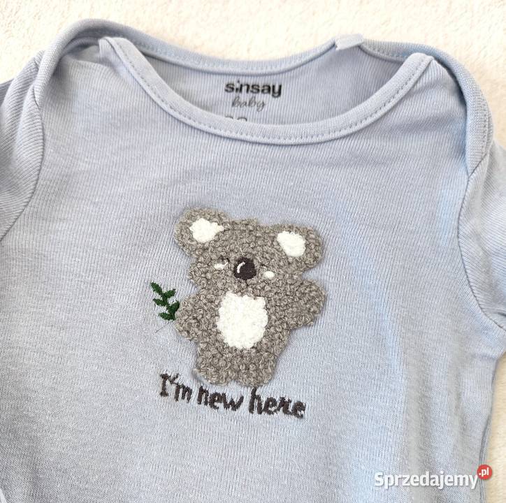 Niebieskie body 62 koala Sinsay bawełna Szczecin