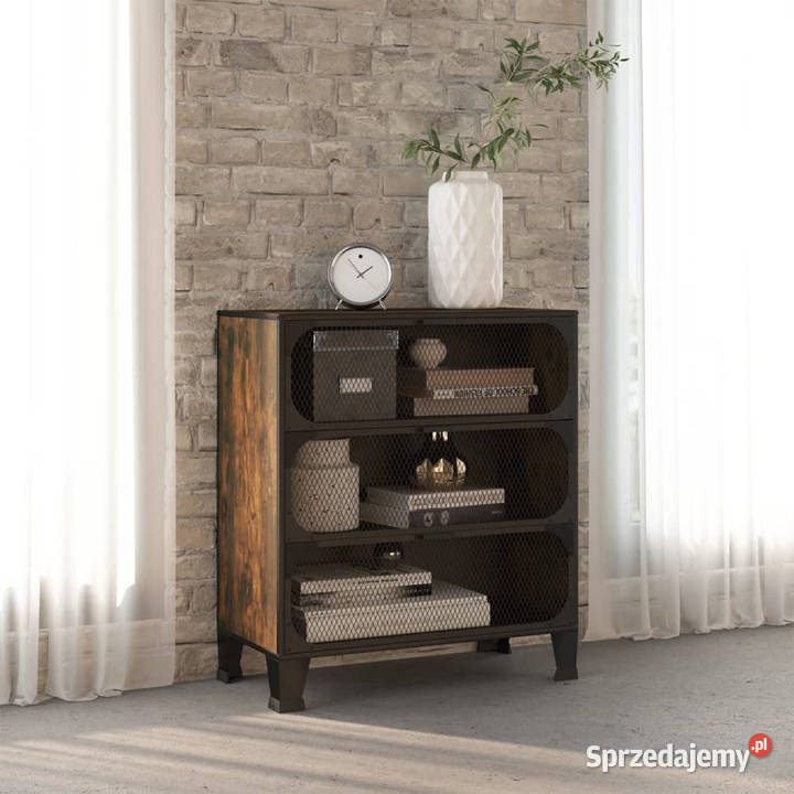 Szafka rustykalny brąz 72x36x82 metal i MDF Warszawa sprzedam