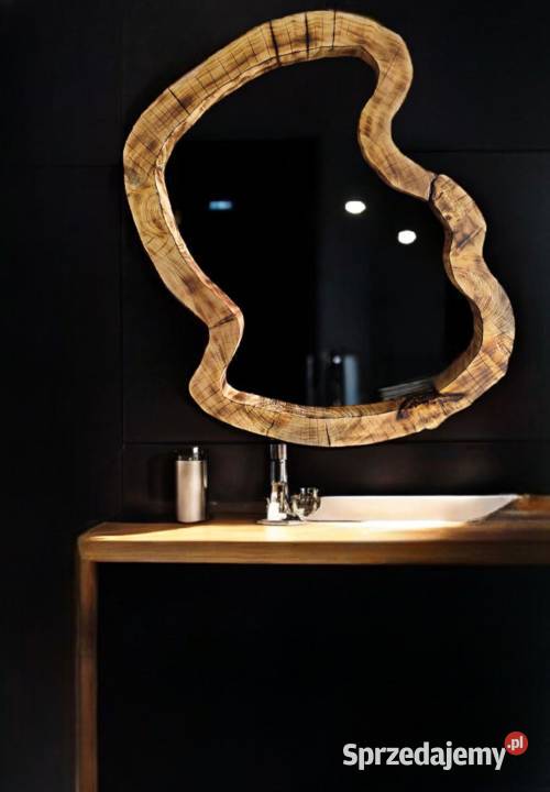 nowoczesne drewniane lustro do łazienki Rzeszów sprzedam