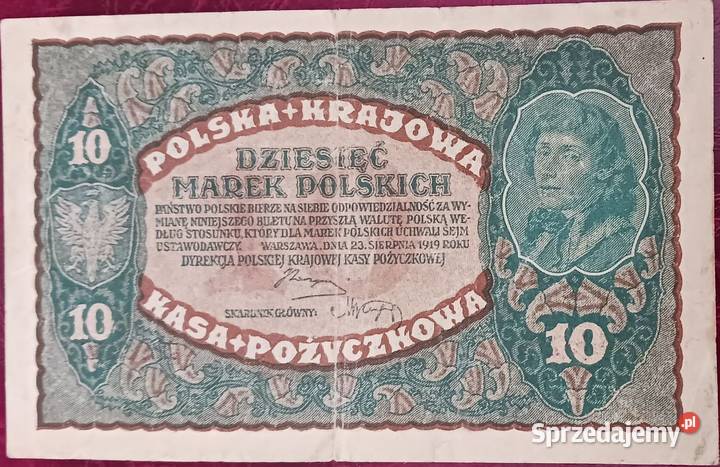 10 Marek Polskich 23 VIII 1919 rII seria DW Konin