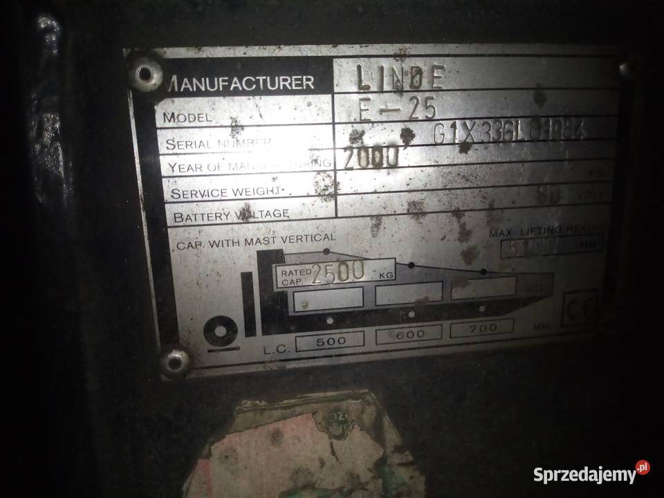 Wózek widłowy Linde e 25 Linde Bulkowo