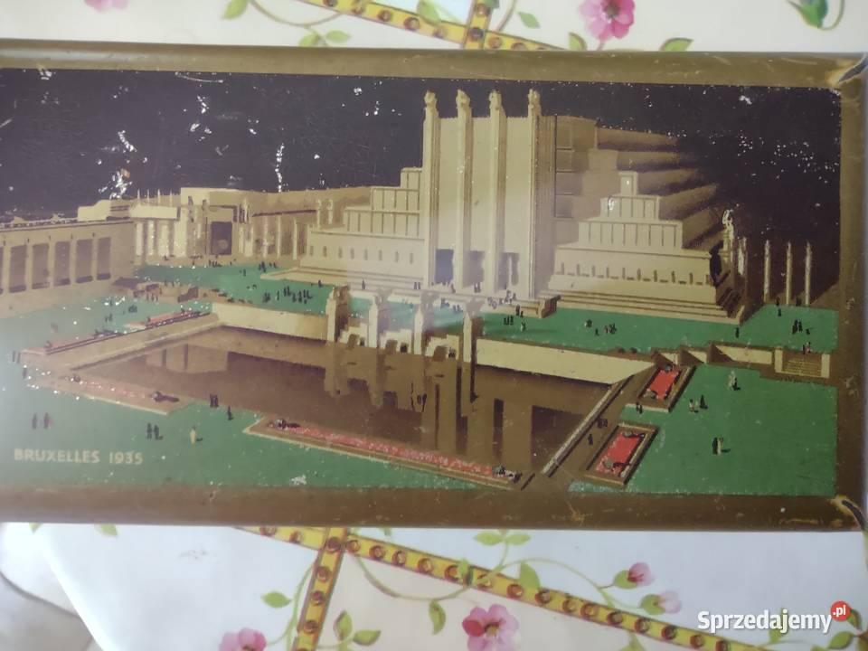 Metalowe pudełko Bruxelles Expo 1935 Gniezno