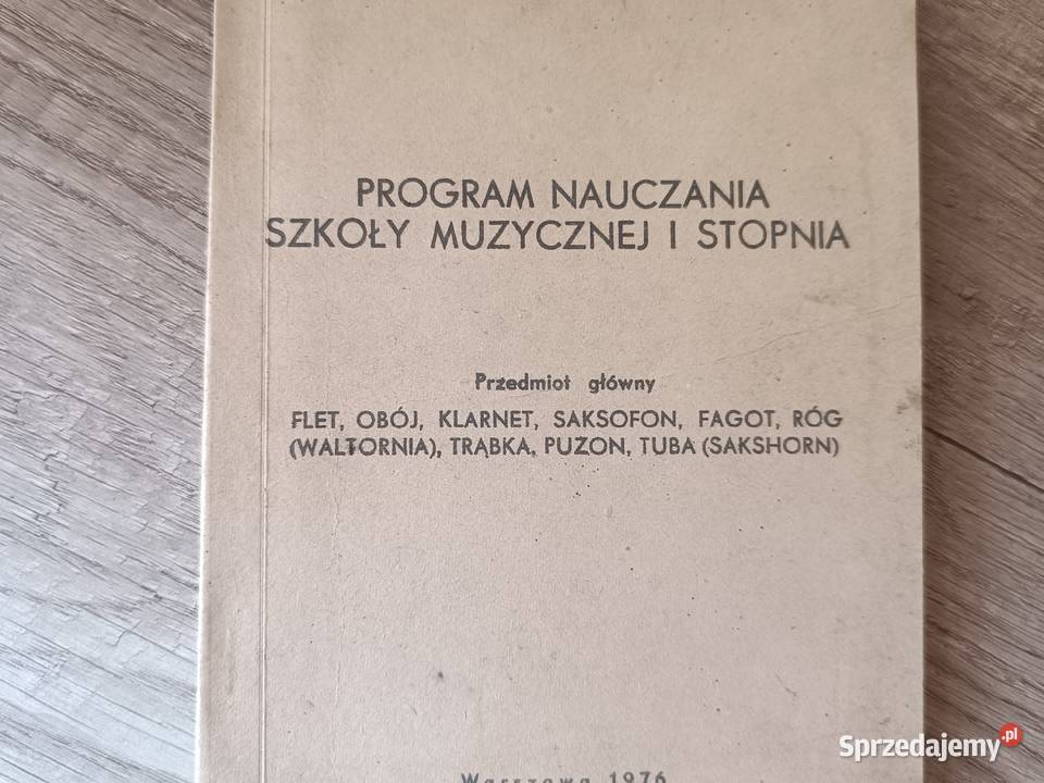 Program nauczania szkoły muzycznej I stopnia Warszawa 1976