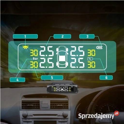ZEWNĘTRZNY SYSTEM TPMS LCD CZUJNIKI CIŚNIENIA