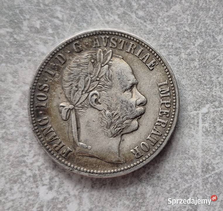 54 AUSTRIA srebro 1 Floren 1887 r Numizmatyka Wola Kruszyńska