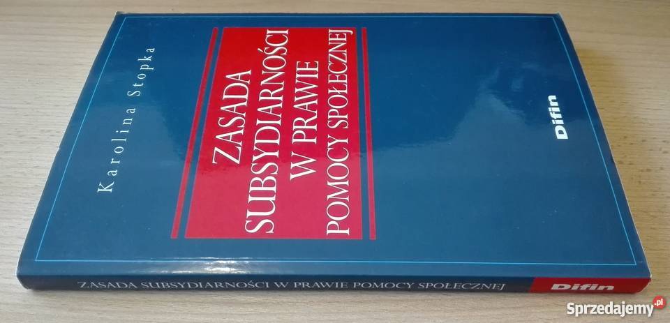 Zasada subsydiarności w prawie pomocy społecznej Gdańsk