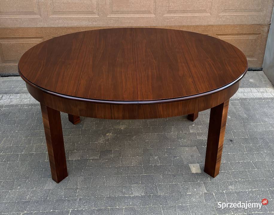 Stół Owalny Orzech ART DECO 306 Rozkładany Do Warszawa