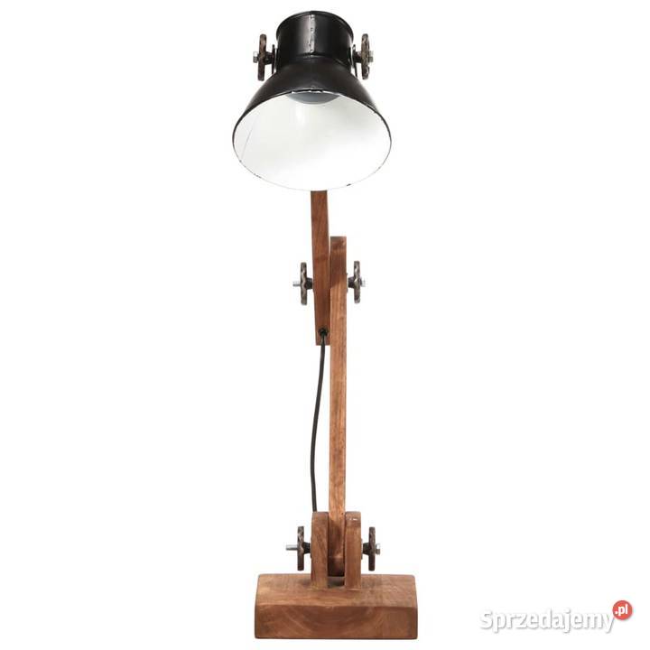 vidaXL Industrialna lampa stołowa czarna okrągła Warszawa