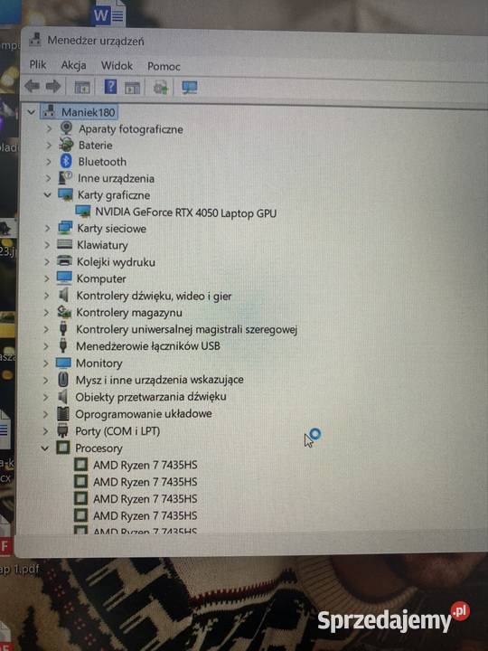 Laptop Lenovo LOQ AMD Ryzen 7 RTX4050 512SSD Elektronika Dobra