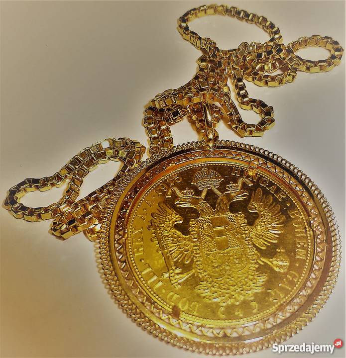 Austria 4 Dukaty 1915 r złoty łańcuszek Poznań