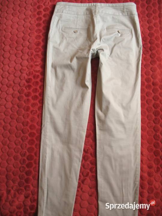 Spodnie bawełniane 38 M biodra 96 beżowe mazowieckie Siedlce