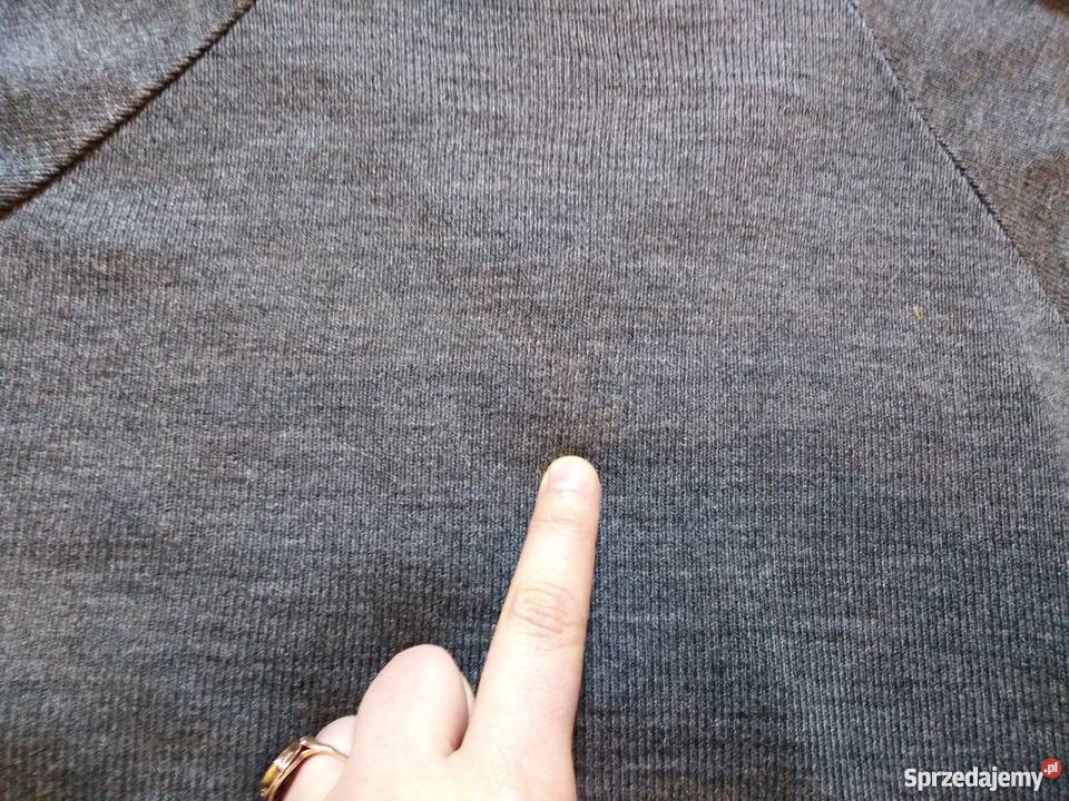 Szara bluzka oversize brytyjskiej marki Buckland szary/srebrny Warszawa