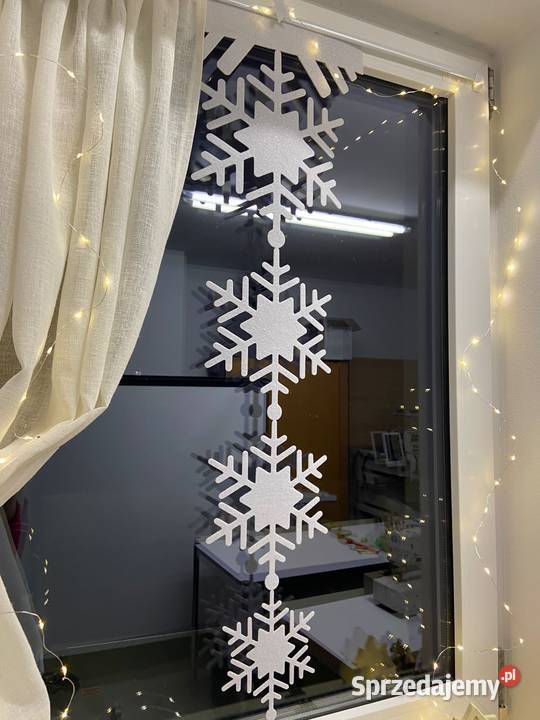 śnieżynka dekoracyjna na okno panel świąteczny Przeworsk