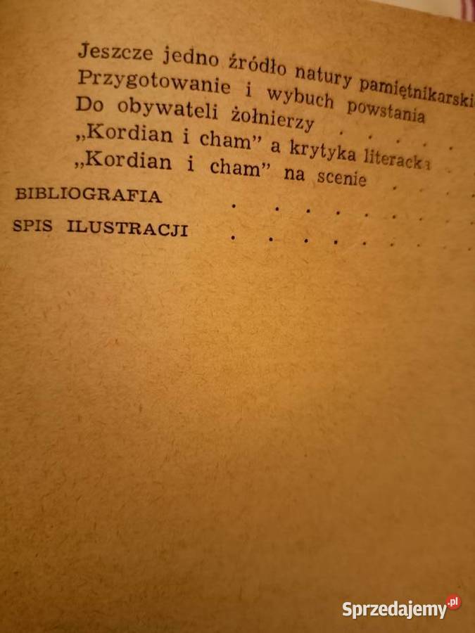Kordian i cham Kruczkowskiego biblioteka analiz Warszawa