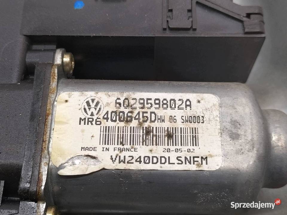 MECHANIZM SZYBY LEWY PRZÓD 6Q2959802A VW Mechanizmy opuszczania szyb